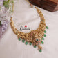 Grand Traditional Temple Lakshmi and Peacock Design Jadau Necklace NC2036 (Available in 2 Colours Beads)