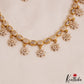Beautiful Floral Motifs Gold-Tone CZ Choker NC2997