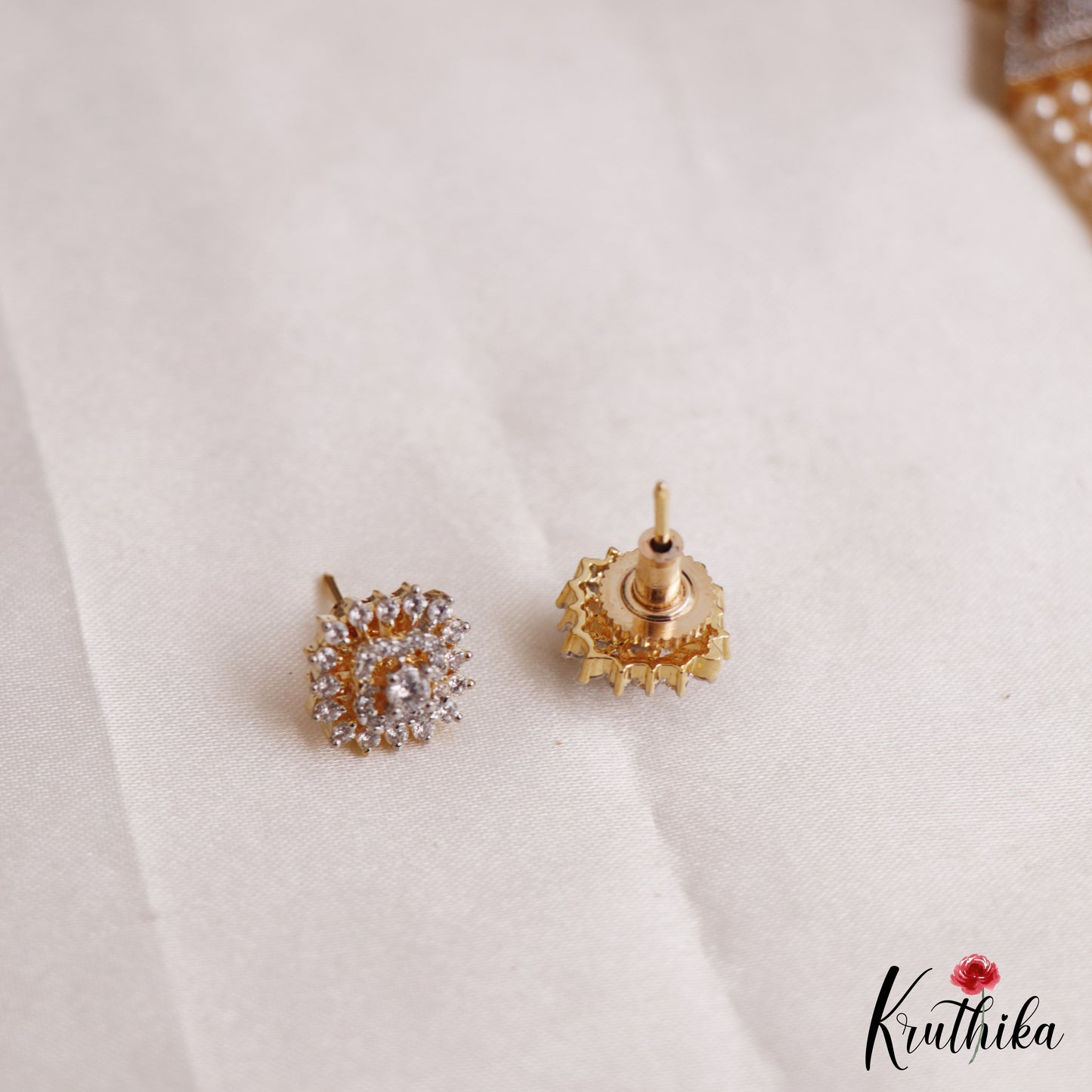 Trendy Multi Layered Crystal & Pearl Haaram With Floral Accents LH2129 (Available In 4 Colors)
