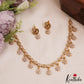Beautiful Floral Motifs Gold-Tone CZ Choker NC2997