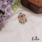 Beautiful Floral Motifs Jadau Jada Billa With Green Bead Drops J330