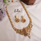 Grand Traditional Temple Lakshmi and Peacock Design Jadau Haaram LH1894 (Available in 2 Colours Beads)
