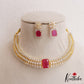 Elegant Square Motifs Gold-Tone CZ Choker NC3053 (Available In 3 Colors)