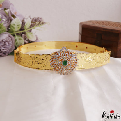 Sparkling Peacock Motifs CZ Kids Hip Belt V382 (Size Adjustable - 20 to 32)|(Available In 2 Colors)