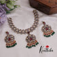 Beautiful Antique Victorian Kundan Necklace Parrot Necklace with Beads Drops NC2365