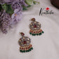 Beautiful Antique Victorian Kundan Necklace Parrot Necklace with Beads Drops NC2365