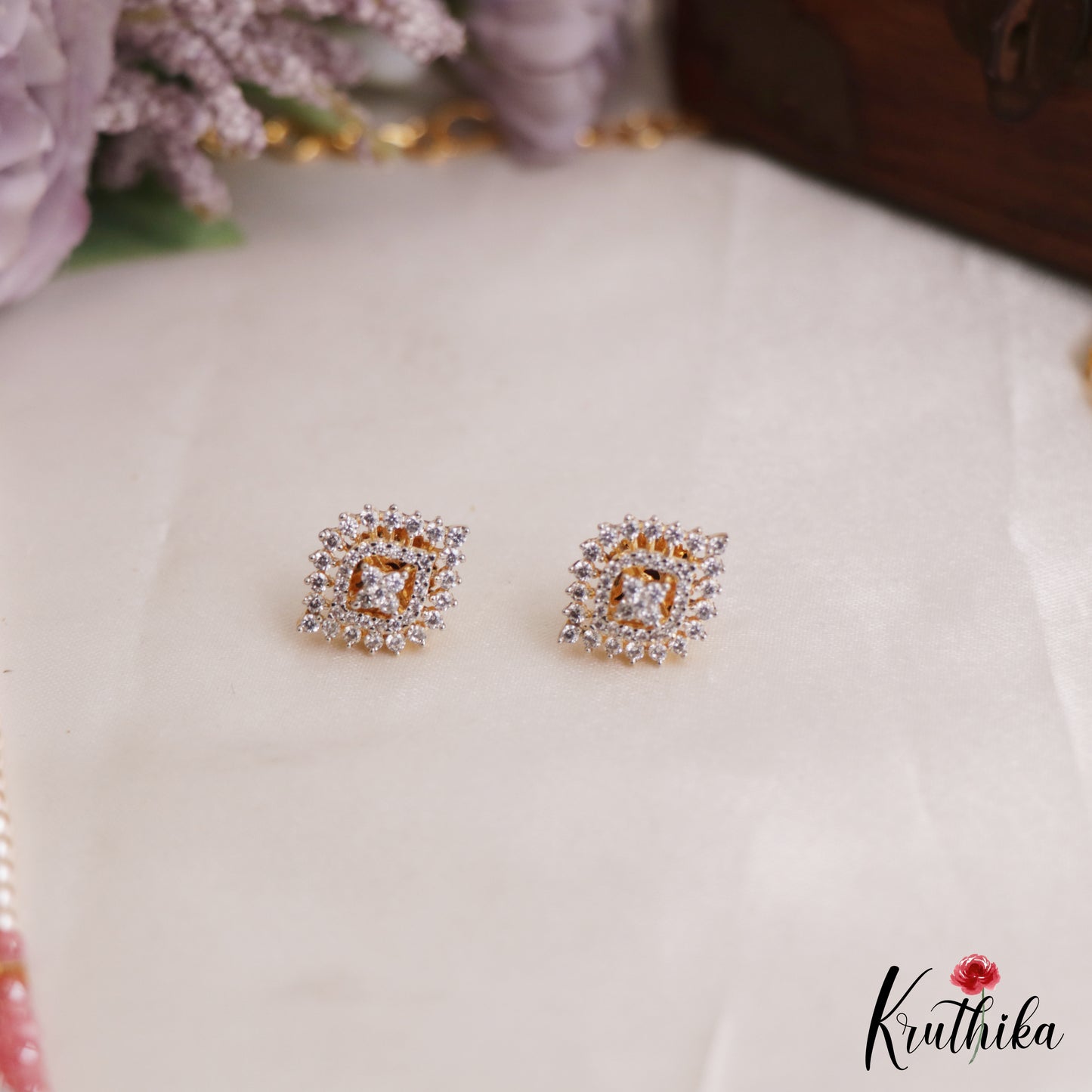 Classic Multi Layered Crystal & Pearl Haaram With Floral Accents LH2128 (Available In 8 Colors)