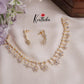 Beautiful Golden Bloom Diamond Necklace Set NC2076