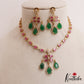 Pretty Teardrop Motifs AD Victorian Necklace NC3054 (Available In 5 Colors)