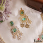 Sparkling Geometric Floral Motifs CZ Victorian Necklace NC3085