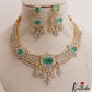 Sparkling Geometric Floral Motifs CZ Victorian Necklace NC3085