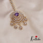 Elegant CZ Teardrop Motifs Maang Tikka  MT321 (Available In 3 Colors)