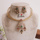 Trendy Victorian Peacock Hasli Emerald Necklace NC2023 (Available in 2 Colours Beads)