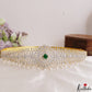 Sparkling Teardrop Motifs CZ Hip Belt With Interchangeable Stones V388