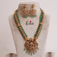 Grand Temple Radha Krishna Haaram with Green Beads LH1887