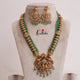 Grand Temple Radha Krishna Haaram with Green Beads LH1887
