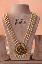 Pearls maala with Jadau peacock pendant LH249