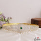 Sparkling Teardrop Motifs CZ Hip Belt With Interchangeable Stones V388