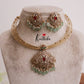 Trendy Victorian Peacock Hasli Ruby Necklace NC2046