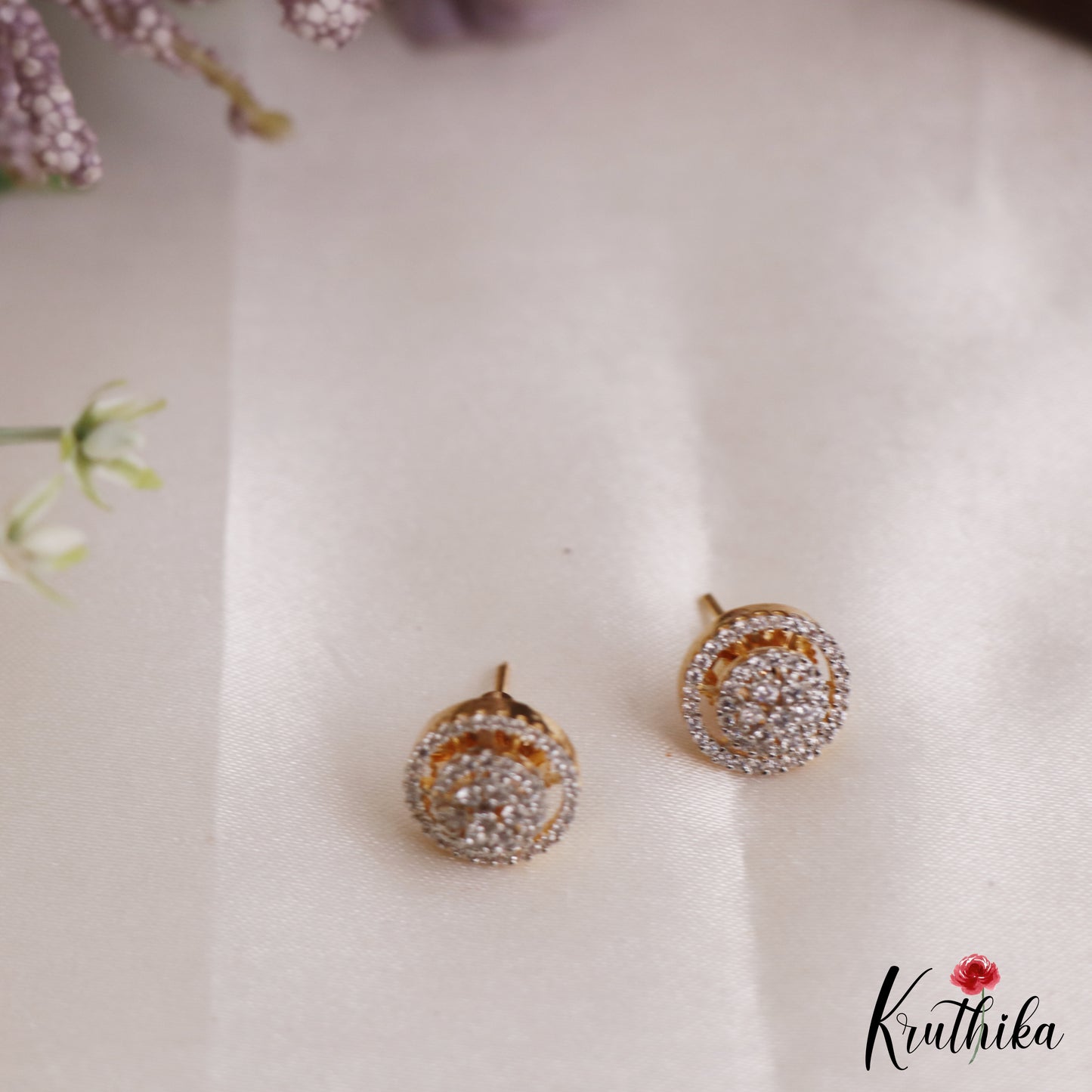 Sparkling Multi Layered Crystal & Pearl Haaram With Floral Accents LH2127 (Available In 7 Colors)