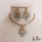 Pretty Teardrop Motifs AD Victorian Necklace NC3054 (Available In 5 Colors)