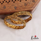 Elegant Antique Floral Peacock Motifs Bangles B449 (Set Of 2)