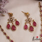 Pretty Teardrop Motifs AD Victorian Necklace NC3054 (Available In 5 Colors)