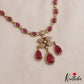Pretty Teardrop Motifs AD Victorian Necklace NC3054 (Available In 5 Colors)