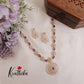Elegant Flower Design Violet Spark Diamond Necklace NC2073