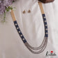 Sparkling Multi Layered Crystal & Pearl Haaram With Floral Accents LH2127 (Available In 7 Colors)