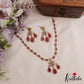 Pretty Teardrop Motifs AD Victorian Necklace NC3054 (Available In 5 Colors)