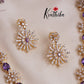 Elegant Flower Design Violet Spark Diamond Necklace NC2073