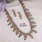 Beautiful AD Floral Haram with Beads Drops LH1981 (Available in 3 Colours)