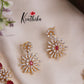 Elegant Flower Design Red Zircon Spark Diamond Set NC2073