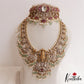 Stunning Lord Balaji Motifs Polki CZ Victorian Choker And Haaram Set NC3080