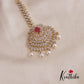 Classic CZ Leaf Motifs Maang Tikka With Pearl Drops MT324