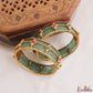 Premium Jadau stones pastel beads peacock bangles B599