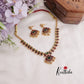 Beautiful Two-in-One Reversible Floral Kemp Necklace Set with Earrings NC2388