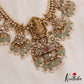 Stunning Lord Balaji Motifs Polki CZ Victorian Choker And Haaram Set NC3080