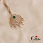 Classic CZ Leaf Motifs Maang Tikka With Pearl Drops MT324