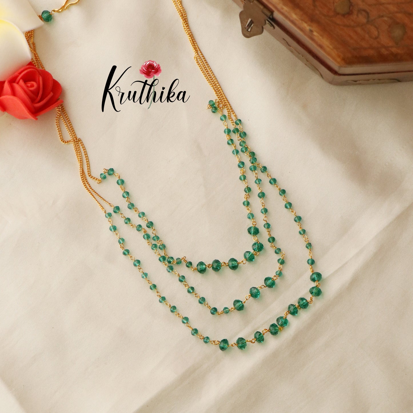 Simple Crystal beads Mala Set LH661