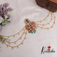 Gorgeous Kundan Jadau Jada Billa with Earchains J244
