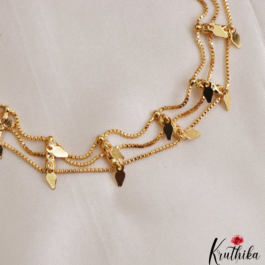 Elegant Gold-Tone Multi Layered Choker NC3086