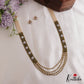 Sparkling Multi Layered Crystal & Pearl Haaram With Floral Accents LH2127 (Available In 7 Colors)