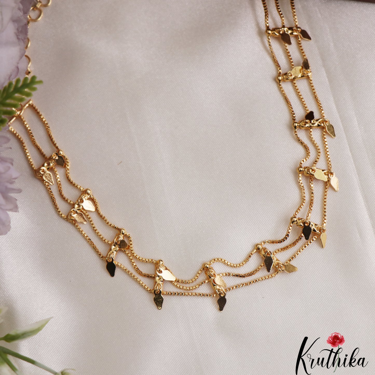 Elegant Gold-Tone Multi Layered Choker NC3086
