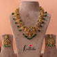 Jadau peacock green beads necklace NC1032