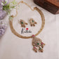 Trendy Victorian Peacock Hasli Emerald Necklace NC2023 (Available in 2 Colours Beads)