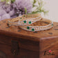 Elegant AD Gold Finish Bangles B438  (Set of 2 Bangles)|(Available In 2 Colors)