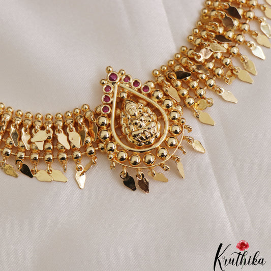 Classic Gold-Tone Lakshmi Motifs Necklace NC3087