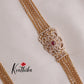 Pretty Four Layer Ruby Vintage Chandra Haaram with Side AD Pendant LH1907
